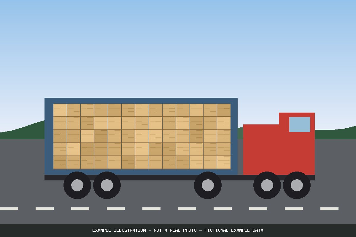 Walking floor truck, Växjö to Copenhagen (Example) (1)